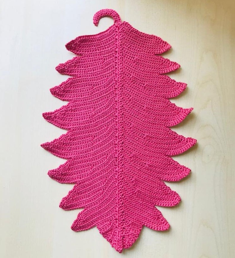 Crochet Leaf Placemat Pattern Detailed Instructions in Etsy