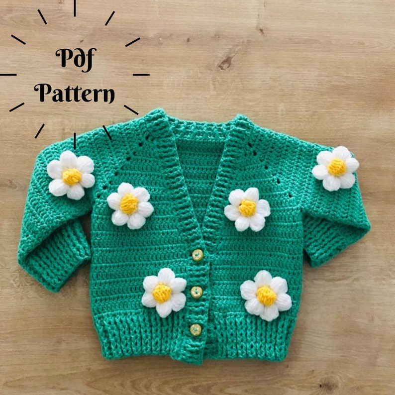 Crochet Baby Cardigan Pattern 36 Months Baby Cardigan Etsy
