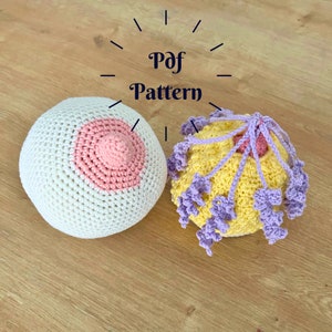 Crochet Breast and Breast Anatomical Model Set Pattern, Breastfeeding Demonstration Model, Educational Materials for Midwives
