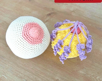 PDF Pattern Bundle: Crochet Breast Model Set | Basic & Detailed Anatomy Models for Lactation Consultant and Midwife Teaching