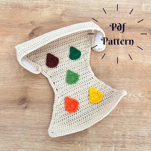 Crochet Diaper and Healthy Poop Colors Educational Tool Pattern, Newborn Healthy Stool Tool, Education Materials for Midwife, Antenatal Aid