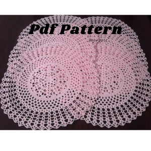 Crochet Placemat Pattern, Detailed Instructions in English, PDF Doily Pattern, Easy Crochet Lace, Instant Download, Beginner Crochet Pattern