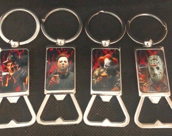 Horror Characters Bottle Opener Keychains