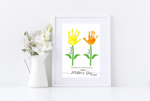 Customizable Mothers Day Handprint Gift Printable Handprint