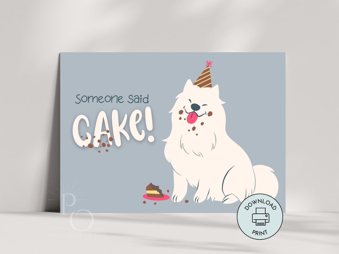 Funny Dog Birthday Card Printable Instant Download Last Minute 5x7 ...