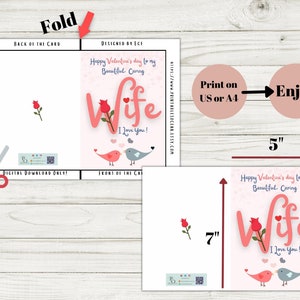 Valentines Day Card for Wife Printable Valentine's Day - Etsy UK