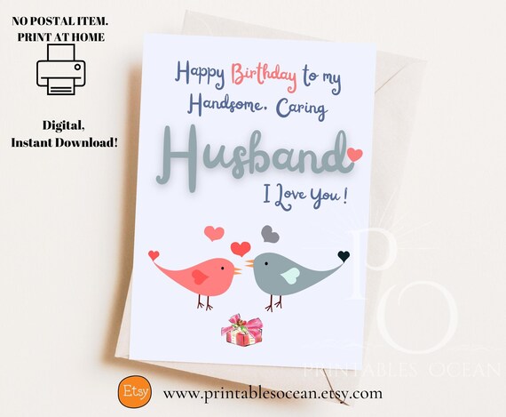 Handmade birthday 2024 card for husband