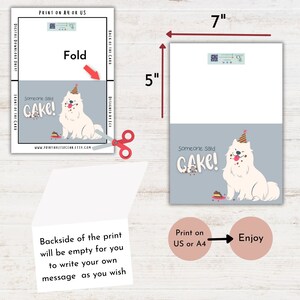 Funny Dog Birthday Card Printable Instant Download Last Minute 5x7 ...