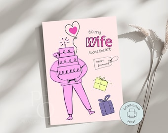 Biglietto Di Auguri Per 50&deg; Compleanno Per Moglie &ndash; Best Wife Ever Execept For When You're Russing &ndash; 50