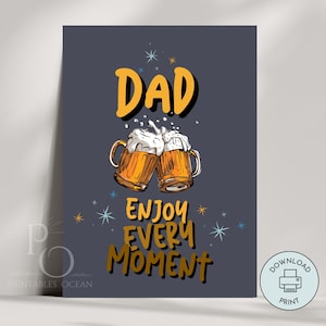 Tarjeta del día del padre, tarjeta de cumpleaños de papá, tarjeta de jubilación de papá, saludos a papá imprimible último minuto cualquier tarjeta de ocasión Descarga instantánea 5"x7"