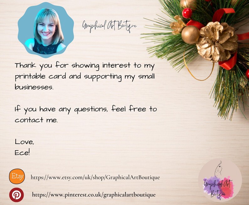 Printable Christmas Card for Wife, Merry Christmas Wife Card, Xmas Card ...