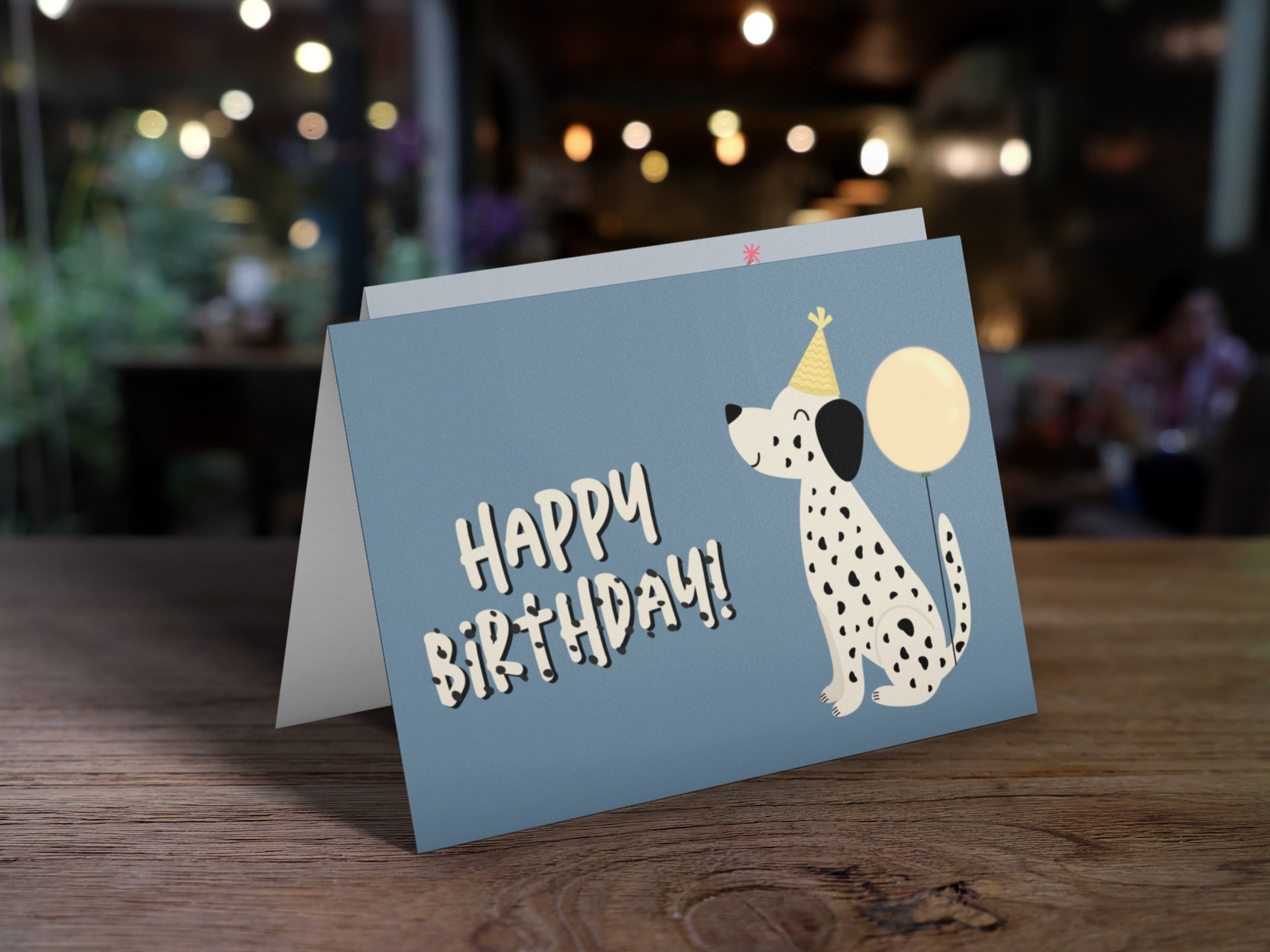 Cute Birthday Card From Dog Printable Instant Download Last Minute 5x7 ...