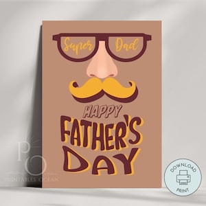 Tarjeta divertida del Día del Padre imprimible última hora descarga instantánea 5 "x 7" para papá abuelo abuelo marido novio
