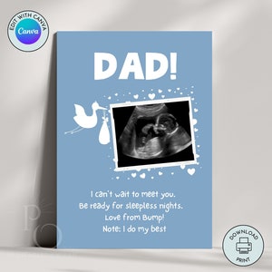 Annuncio di gravidanza personalizzato per la nuova nascita Carta di scansione Stampabile Bambino Rivela Idea a sorpresa Scheda di bambino in arrivo Scheda in attesa Bambino non ancora nato