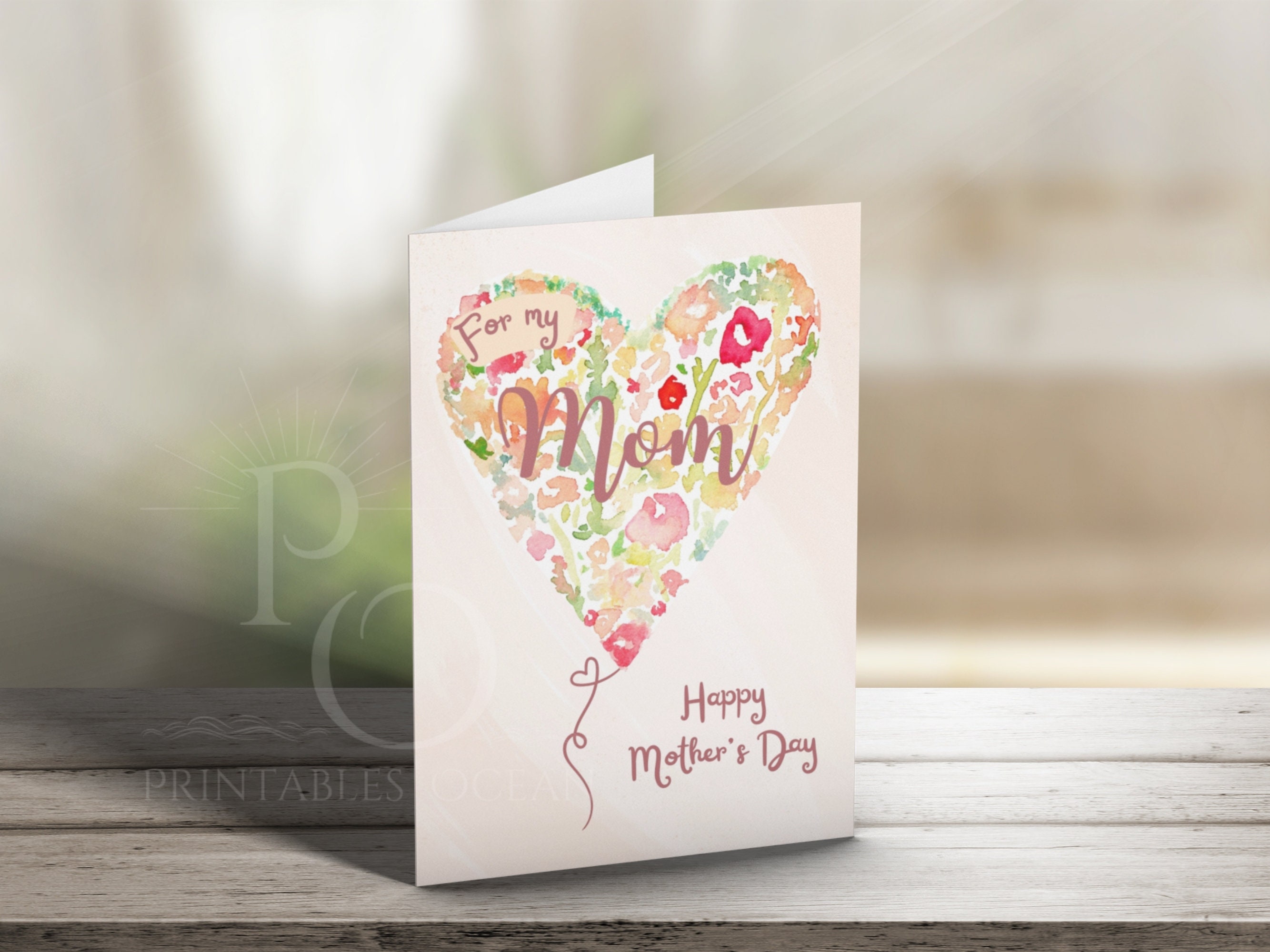Mothers Day Card for Mom Printable Instant Download Last Minute Card ...