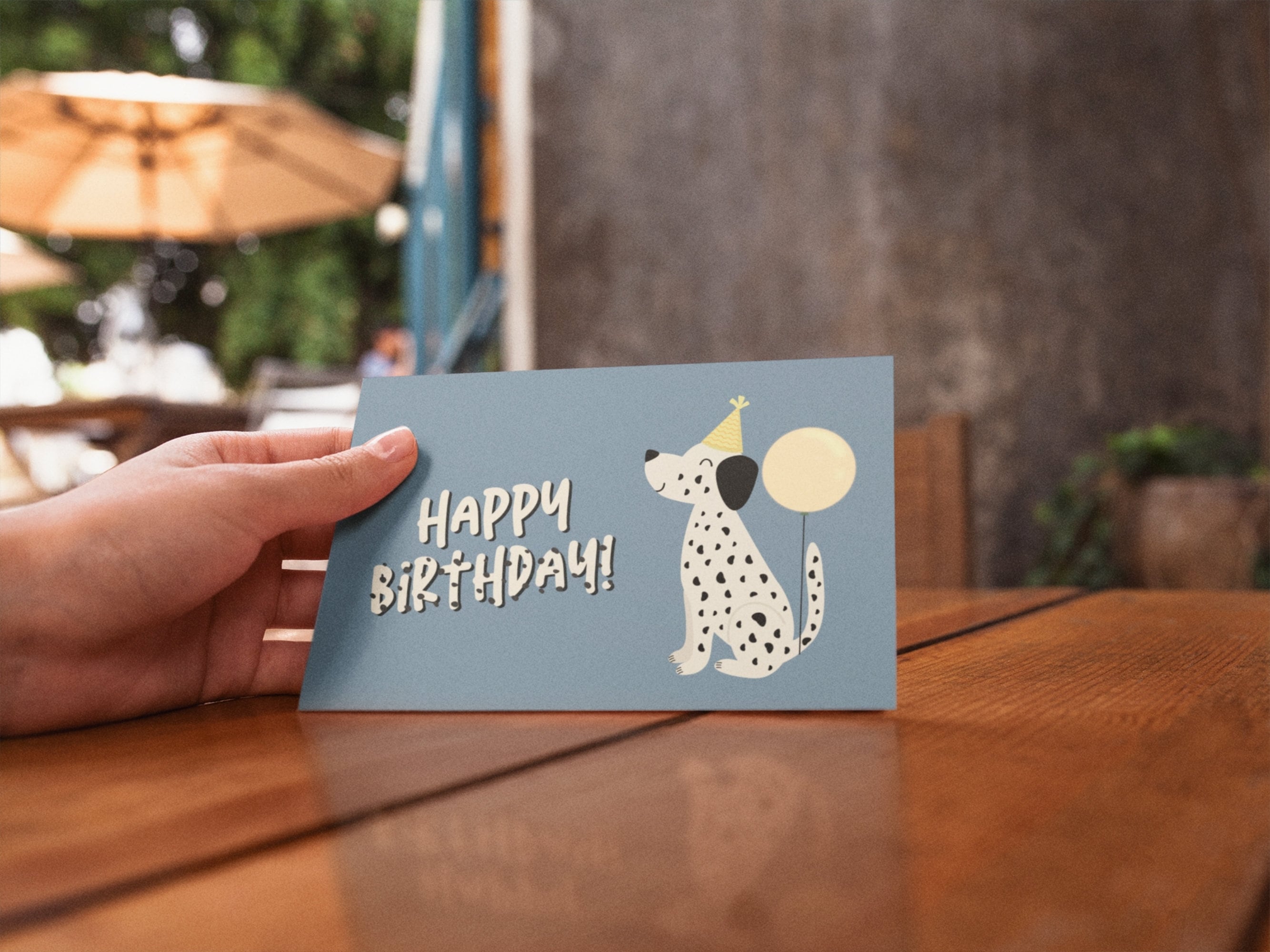 Cute Birthday Card From Dog Printable Instant Download Last Minute 5x7 ...
