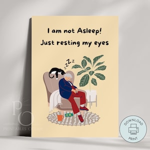 Tarjeta divertida del día del padre, tarjeta de cumpleaños de papá imprimible Descarga instantánea de último minuto 5 "x 7" para papá papá abuelo abuelo cualquier tarjeta de ocasión