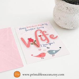 Valentines Day Card for Wife Printable Valentine's Day - Etsy UK