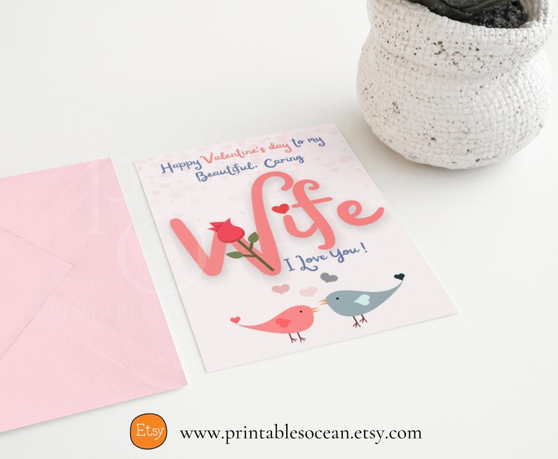 Valentines Day Card for Wife Printable Valentine's Day - Etsy UK