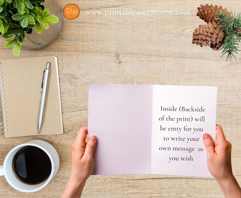 Merry Christmas Mom Card Printable, Handmade Christmas Card for Mom to ...