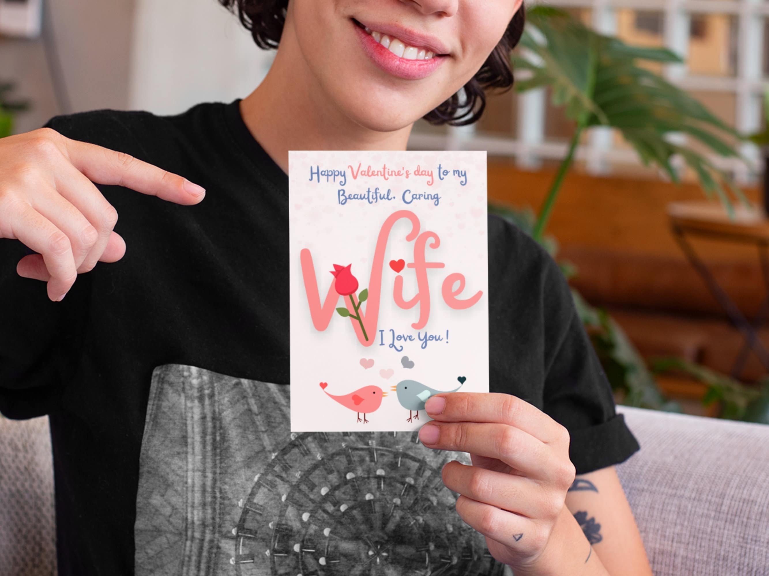Valentines Day Card for Wife Printable, Valentine's Day Card for Wife ...