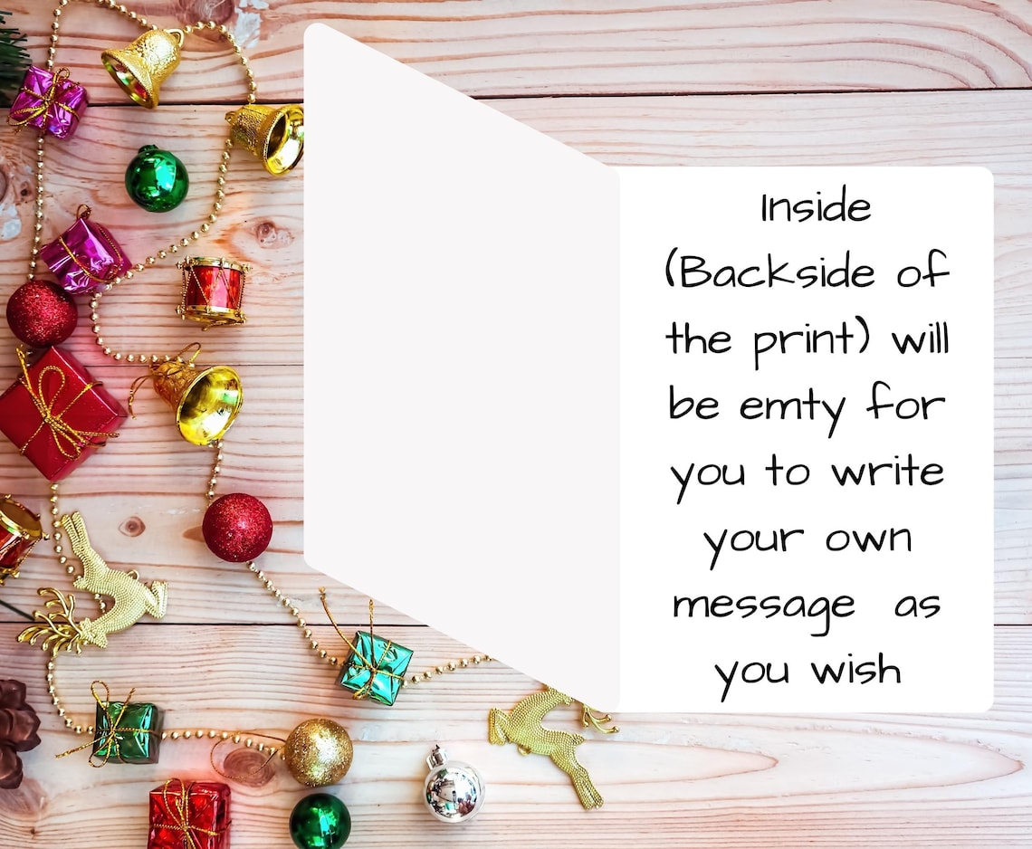 Printable Christmas Card for Wife, Merry Christmas Wife Card, Xmas Card ...