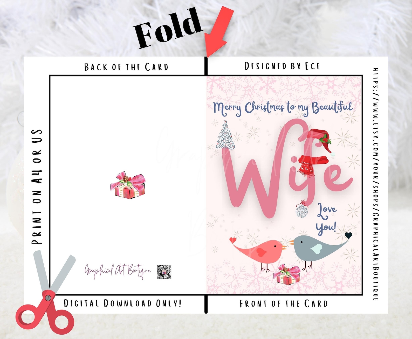 Christmas Card Wife Printable
