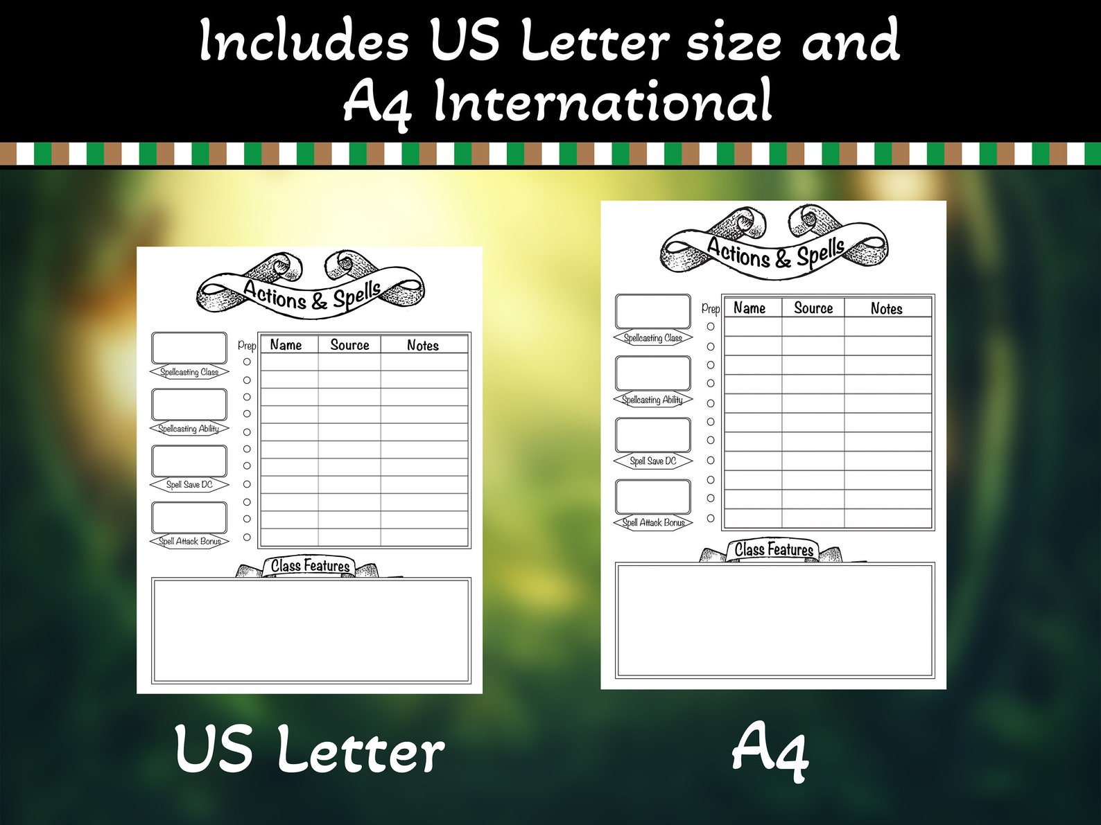 Dnd Character Sheet | Printable D&amp;D Character Sheet | Goodnotes ...
