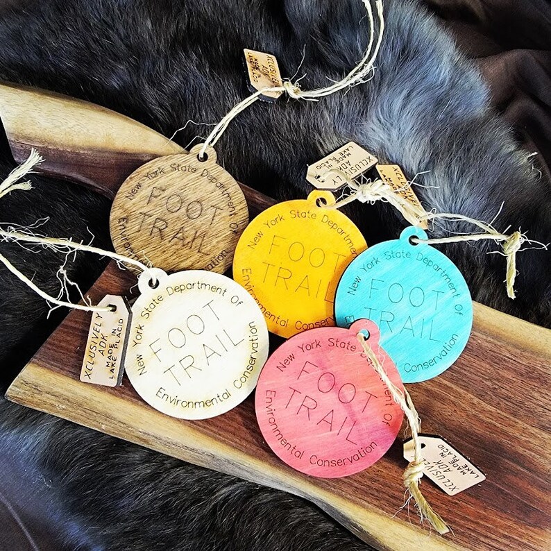 to Lake Placid Laseretched Sign Replica Personalized Hiker