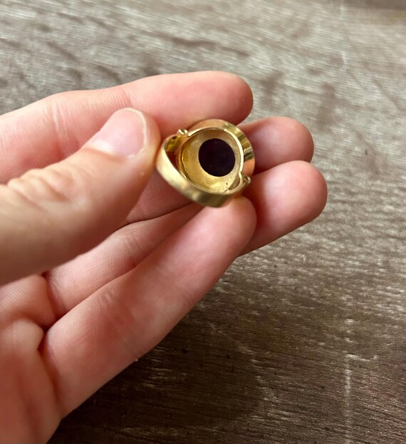 Beautiful Dome Amethyst Statement Ring - image 10