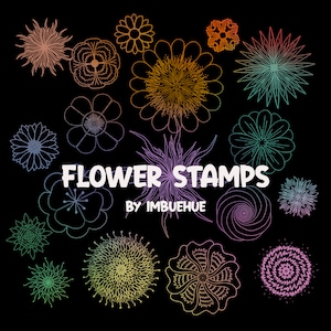Procreate Flower Brush Pack – Digital Floral Stamps for Procreate, Botanical Clip Art, Instant Download for Artists & Designers