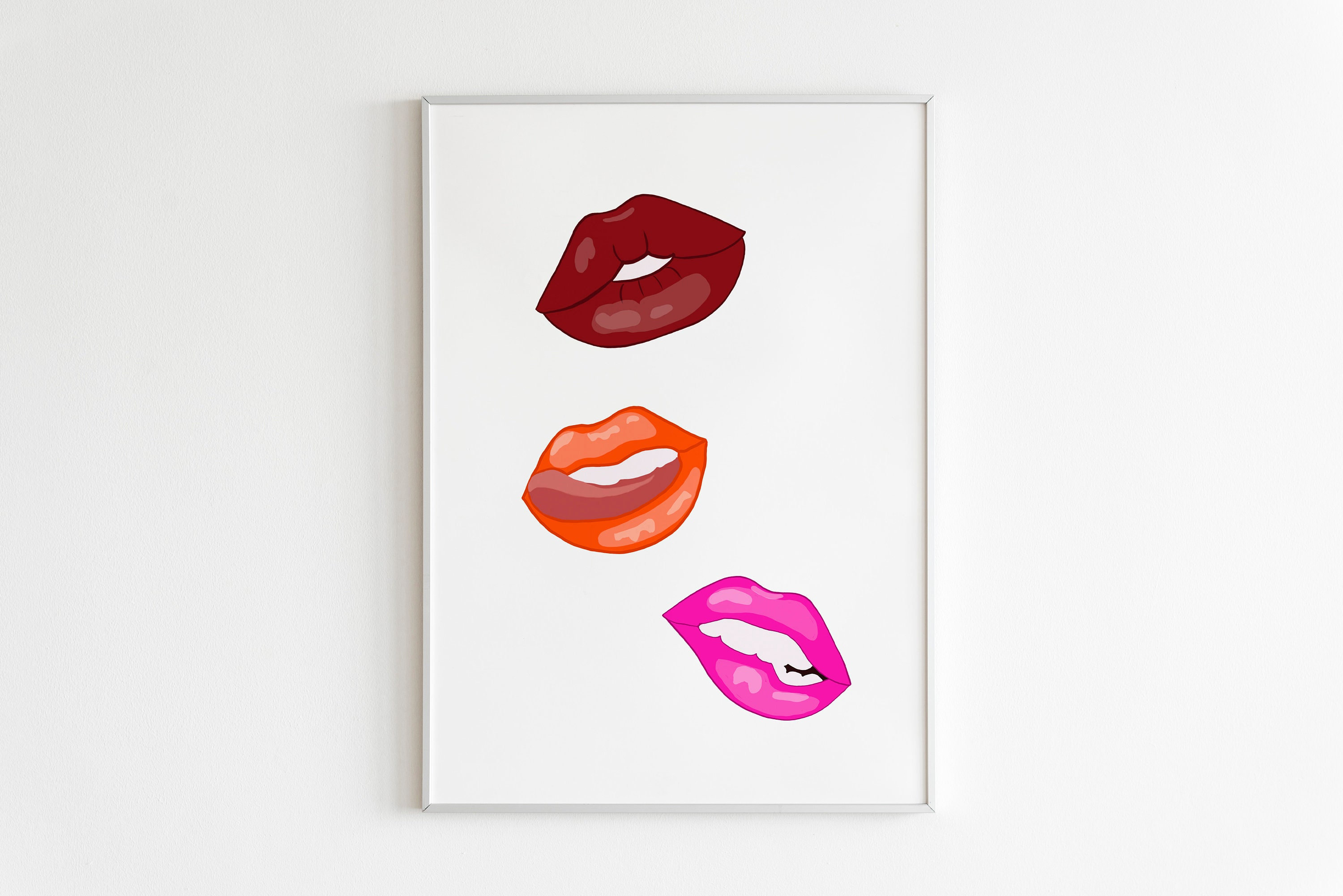 Downloadable Digital Prints Instant Download Contemporary Poster Design Colorful Home Decor Pink and Orange Abstract Wall Art Printable