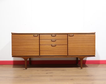 Vintage Teak Sideboard Credenza by Meredew, Mid Century Modern Danish Style, 1960s