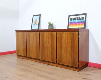 Vintage Rosewood Credenza by Skovby, Mid Century Modern Danish Sideboard, 1960s