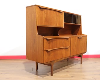 Vintage Teak Highboard Sideboard by Sutcliffe S Form, Mid Century Modern Danish Style, 1960s