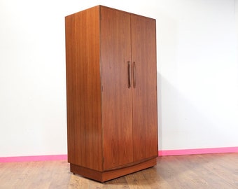 Mid Century Modern Vintage Teak Armoire Wardrobe by G Plan Danish Style