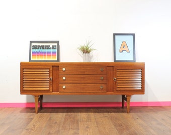 Mid Century Modern Vintage Teak Credenza Sideboard by Younger Danish Style