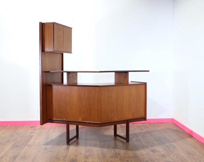 Mid Century Modern Teak Bar Drinks Cabinet by Turnidge of London Danish ...
