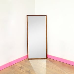 Mid Century Modern Vintage Teak Framed Mirror