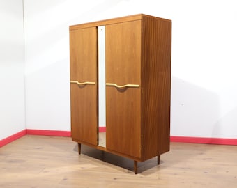 Vintage Teak Triple Wardrobe Armoire by Stonehill, Mid Century Modern Danish Style, 1960s