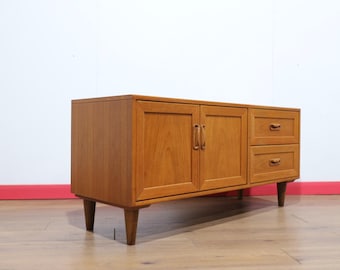 Vintage Teak Media Cabinet Credenza by G Plan, Mid Century Modern Danish Style, 1960s