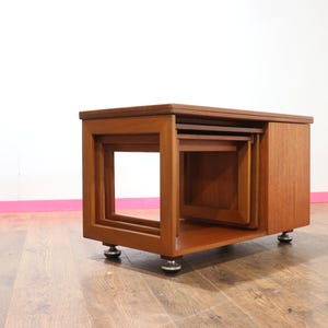 Mid Century Modern Teak Nesting Tables by McIntosh: Danish Style