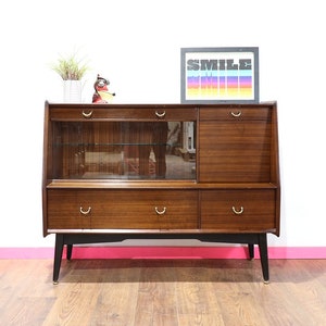 Mid Century Modern Librenza Credenza Buffet Sideboard Display Cabinet by G Plan