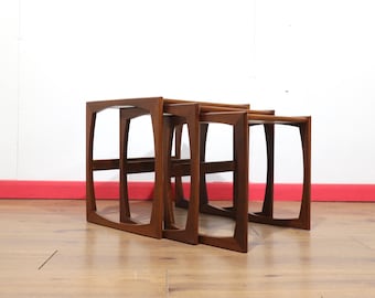 G Plan Teak Quadrille Nesting End Tables – Mid Century Modern Vintage Furniture