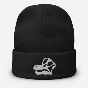 Brachiosaurus Embroidered Beanie, Dinosaur Hat, Paleontology Hat, Dinosaur Gift, Paleontology Gift, Jurassic Gift, Brachiosaurus Lover
