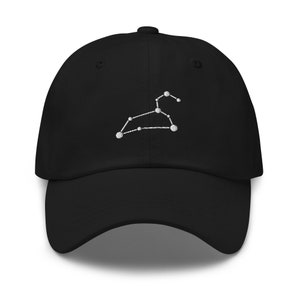 constellatie geborduurde vader cap, Leo hoed, astronomie cadeau, astronomie hoed, astrologie hoed, ruimte hoed, constellatie gift, leo gift