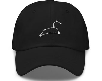 Constellation Embroidered Dad Cap, Leo Hat, Astronomy Gift, Astronomy Hat, Astrology Hat, Space Hat, Constellation Gift, Leo Gift