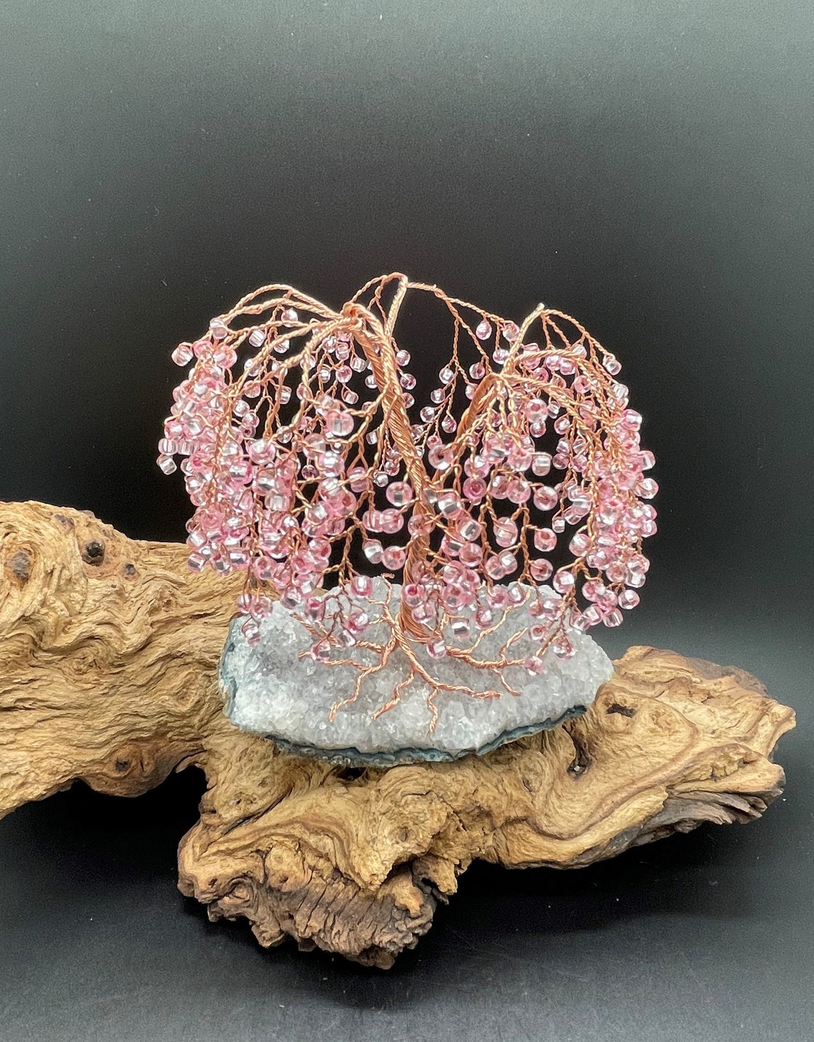 Weeping Cherry Blossom Willow Tree Copper Wire Bonsai Etsy