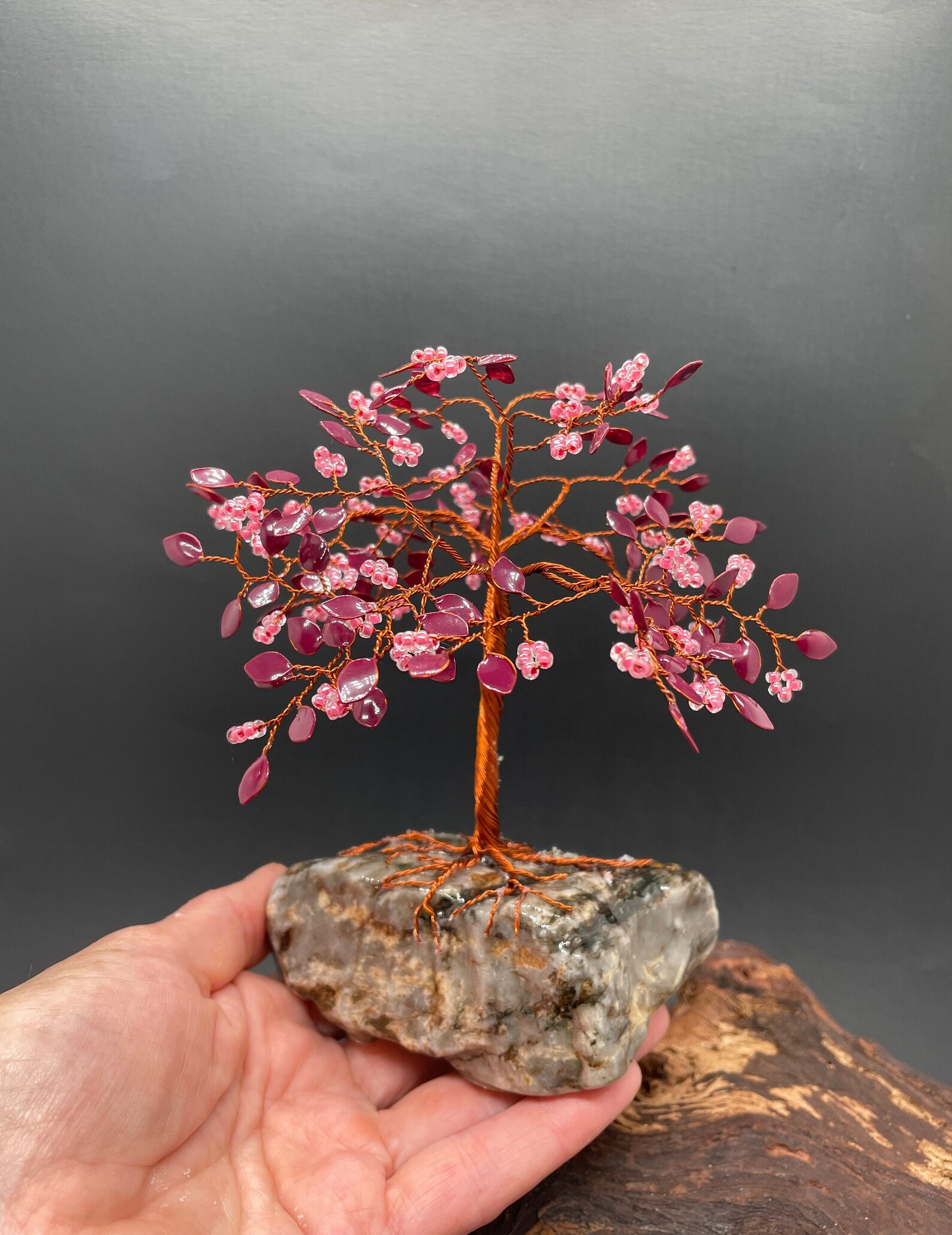 Copper Wire Bonsai Tree of Life Sculpture Plum Blossom Etsy