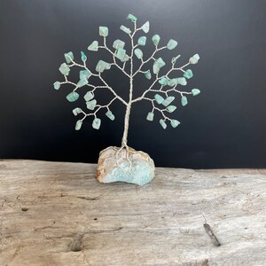 Amazonite Wire Tree of Life Sculpture on Amazonite Crystal Base ...